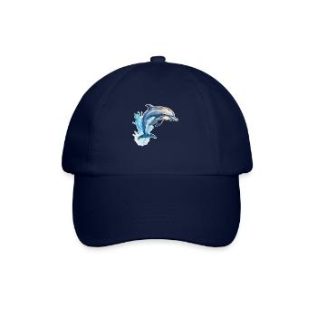 Delfin springend - Baseballkappe - Blau/Blau - Vorne