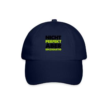 nicht perfekt aber einzigartig - Baseballkappe - Blau/Blau - Vorne