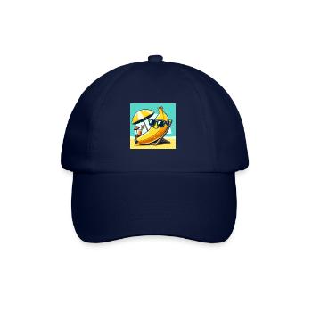 Entspannt wie eine Banane am Strand! Relaxen - Baseballkappe - Blau/Blau - Vorne