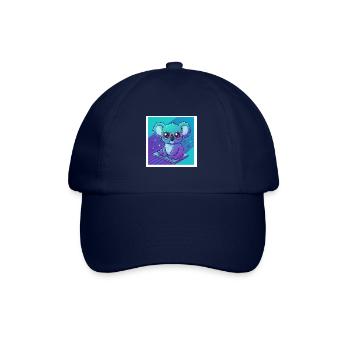 lustiger Koala mit Brille - 90er Vibes - Baseballkappe - Blau/Blau - Vorne