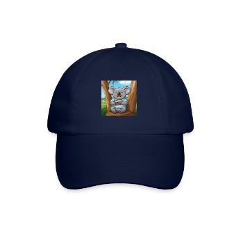 Der musikalische Koala - Baseballkappe - Blau/Blau - Vorne