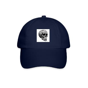 Totenkopf: Symbol des Todes und der Rebellion - Baseballkappe - Blau/Blau - Vorne
