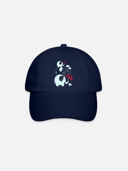 Elefanten - Baseballkappe - Blau/Blau