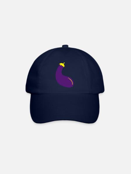 Aubergine - Baseballkappe - Blau/Blau