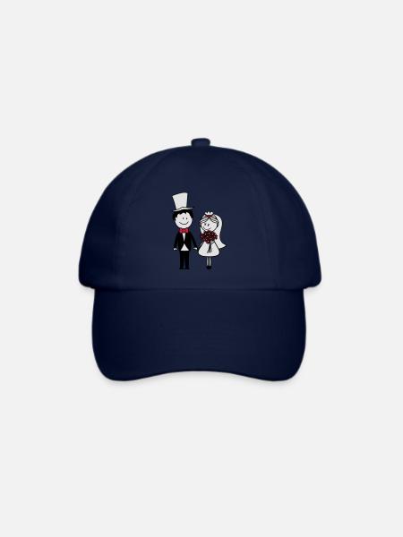 hochzeit - Baseballkappe - Blau/Blau