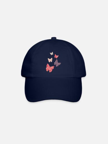 Schmetterlinge - Baseballkappe - Blau/Blau