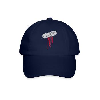 Design Pflaster Blut - Baseballkappe - Blau/Blau - Vorne