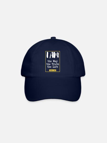 Der Weg, die Wahrheit, das Leben (dunkel) - Baseballkappe - Blau/Blau