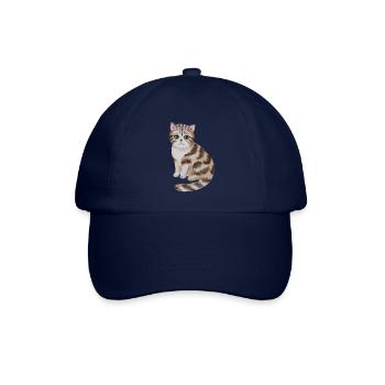 Süße Katze - Baseballkappe - Blau/Blau - Vorne