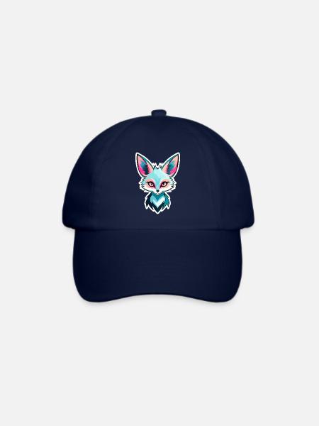 Wüstenfuchs Fennek Zeichnung - Baseballkappe - Blau/Blau