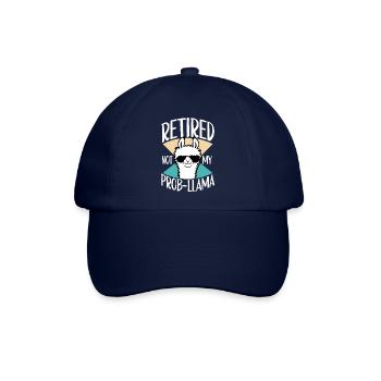 Nicht mein Prob Lama Ruhestand Prob-Llama im Ruhestand - Baseballkappe - Blau/Blau - Vorne