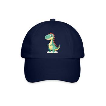 Lustiger Cartoon-Dino – Perfekt für Dino-Fans! 🦖 - Baseballkappe - Blau/Blau - Vorne