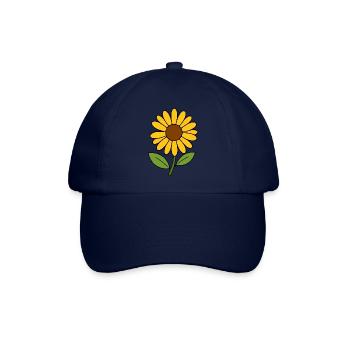 Blume gelb gelbe Blumen Blüte Blumenmuster - Baseballkappe - Blau/Blau - Vorne