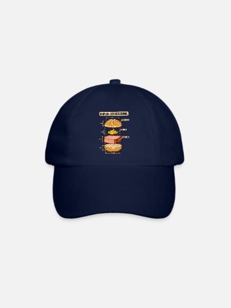 Leberkässemmel Bauplan - Baseballkappe - Blau/Blau