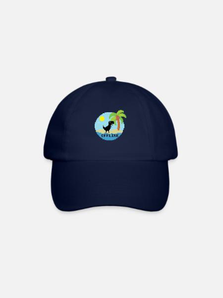 Lustiger Offline-Dinosaurier-Urlaub - Baseballkappe - Blau/Blau