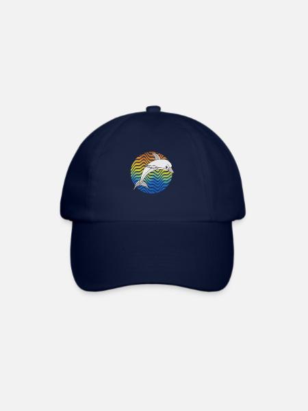 Delfin - Baseballkappe - Blau/Blau