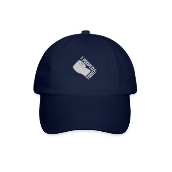 I pooped today Zitat - Baseballkappe - Blau/Blau - Vorne