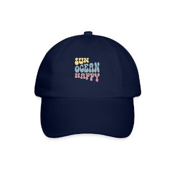 Sun Ocean Happy - Baseballkappe - Blau/Blau - Vorne