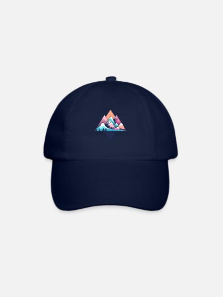 Berge - Baseballkappe - Blau/Blau