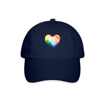 Lgbt Herz Regenbogen - Baseballkappe - Blau/Blau - Vorne