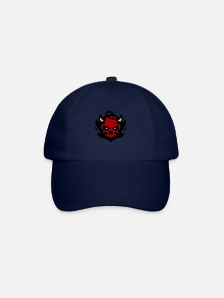 Teufel / Devil / Totenkopf - Baseballkappe - Blau/Blau