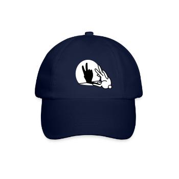 Kaninchen Schatten Hand Zwei 2 Jahre Geburtstag V - Baseballkappe - Blau/Blau - Vorne