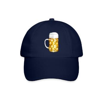 Bier Bierkrug Bierzelt Illustration - Baseballkappe - Blau/Blau - Vorne