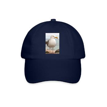 Silbermöwe (Larus argentatus) am Strand Gull - Baseballkappe - Blau/Blau - Vorne