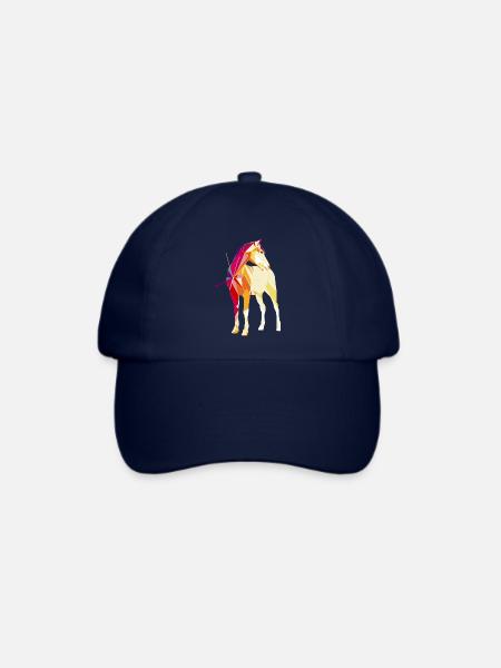 Pferd - Baseballkappe - Blau/Blau