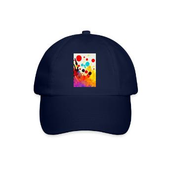 Abstract bright colour bold - Baseballkappe - Blau/Blau - Vorne