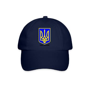 Free Ukraine 2022 war krieg kiev EU NATO russia - Baseballkappe - Blau/Blau - Vorne