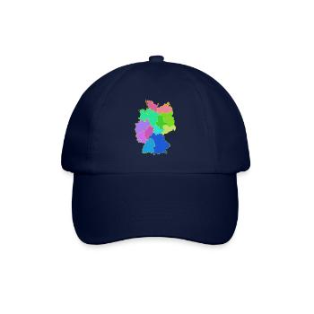 Bundesländer Deutschland Karte - Baseballkappe - Blau/Blau - Vorne