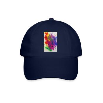 Farbspritzer - Baseballkappe - Blau/Blau - Vorne