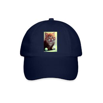 Kleine Süße Baby Katze - Baseballkappe - Blau/Blau - Vorne