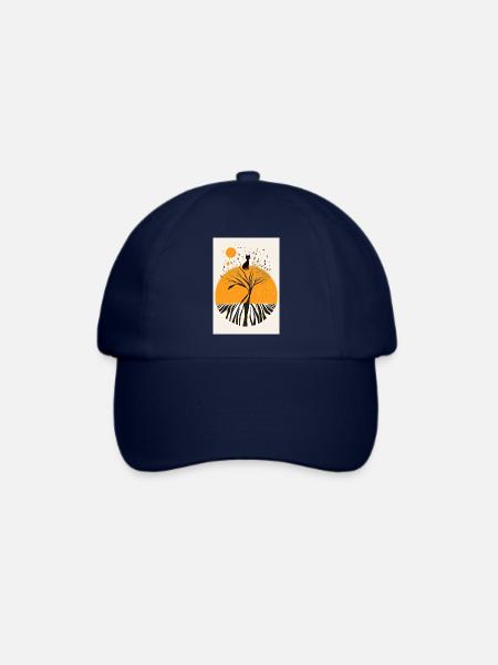 Katzen-Porträt - Baseballkappe - Blau/Blau
