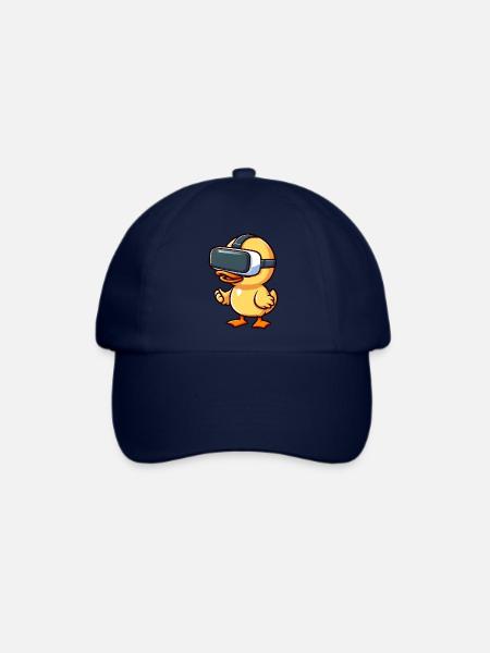 Ente Erpel VR Virtual Reality Gamer Zocker Süß - Baseballkappe - Blau/Blau