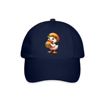 Lustige Ente Cartoon Fast Food Burger - Baseballkappe - Blau/Blau - Vorne