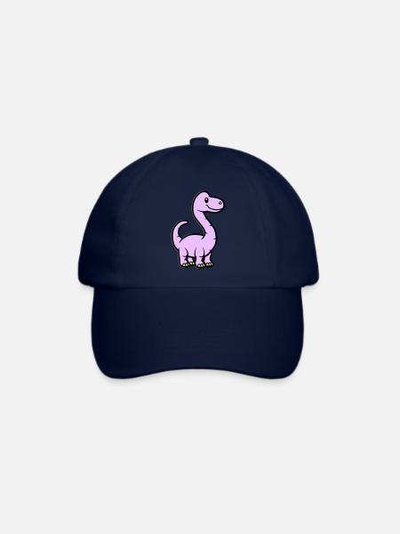 Dinosaurier Brontosaurus Comic - Baseballkappe - Blau/Blau