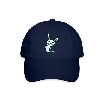 Hase Geist Gespenst spuken Halloween gruselig süß - Baseballkappe - Blau/Blau - Vorne