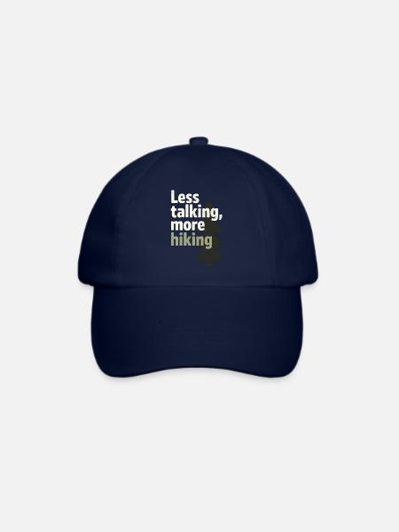 Weniger reden, mehr Wandern - Baseballkappe - Blau/Blau