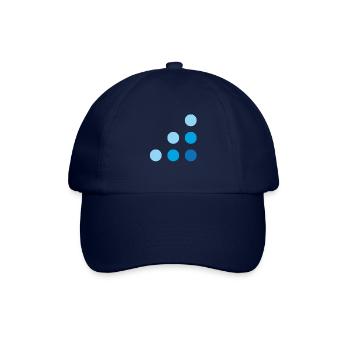 Blue dots 800x800 - Baseballkappe - Blau/Blau - Vorne