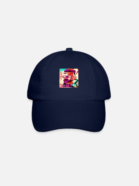 hipster-logo - Baseballkappe - Blau/Blau