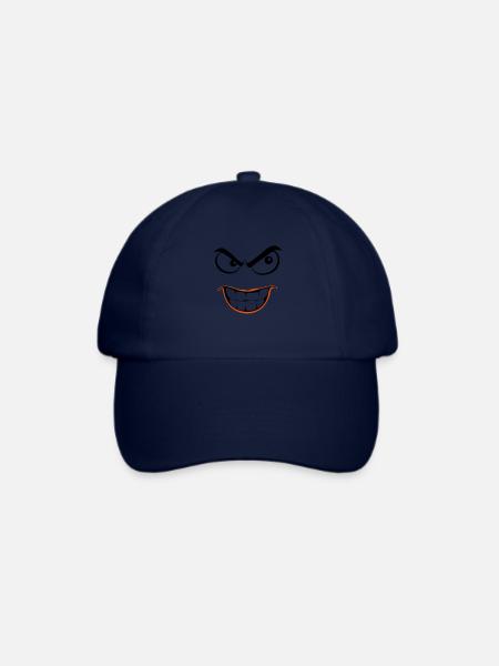 smiley evil - Baseballkappe - Blau/Blau