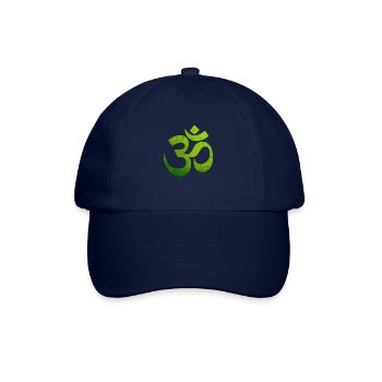 Grünes OM, Om, Hindu Om, Om Symbol, Aum, OM - Baseballkappe - Blau/Blau - Vorne