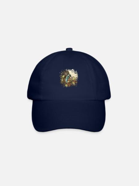 Bunter Vogel - Baseballkappe - Blau/Blau