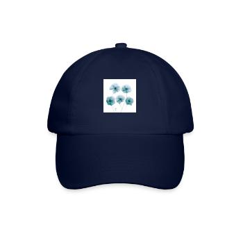 Poppy Photo White Blue Grey - Baseballkappe - Blau/Blau - Vorne