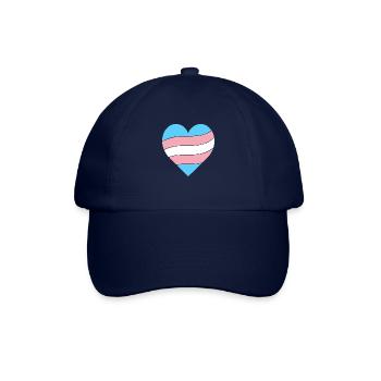 Transgender Herz | Pride - Baseballkappe - Blau/Blau - Vorne