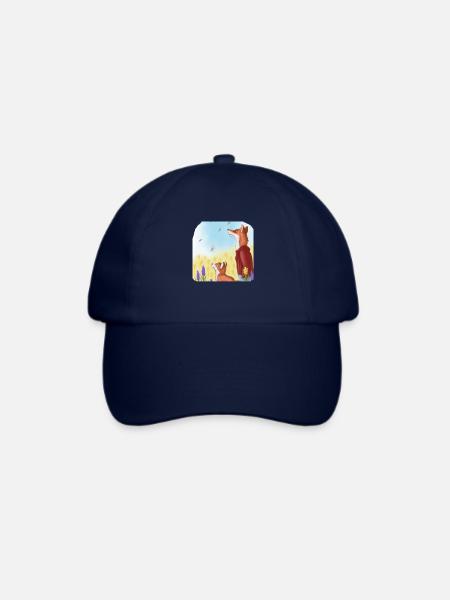 Vater Fuchs und Sohn Fuchs - Baseballkappe - Blau/Blau