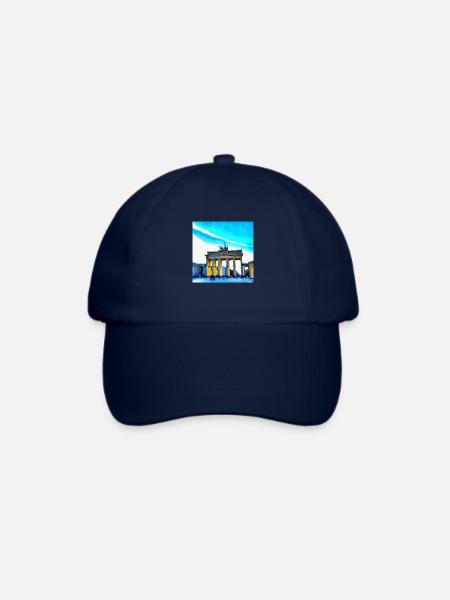 the Brandenburger tor in van gogh style - Baseballkappe - Blau/Blau