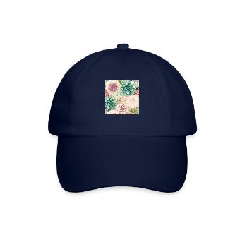 Floral Design 14 - Baseballkappe - Blau/Blau - Vorne